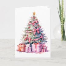 Pretty Watercolor Christmas Tree