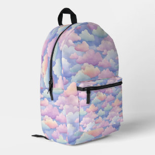 Pretty Watercolor Clouds Printed Backpack