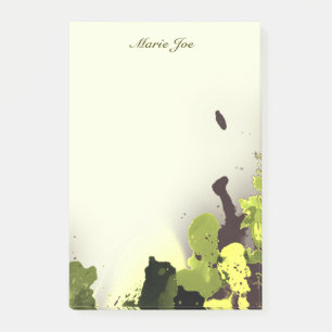Pretty Watercolor Confetti Splatter Boarder Post-it Notes