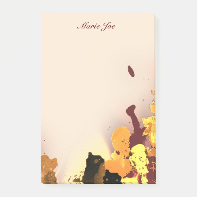 Pretty Watercolor Confetti Splatter Boarder Post-it Notes (Front)