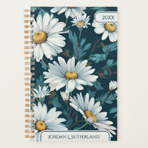 Pretty Watercolor Daisy Personalised Logo Planner