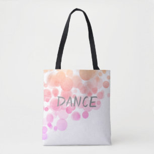 pretty watercolor dance tote bag abstract