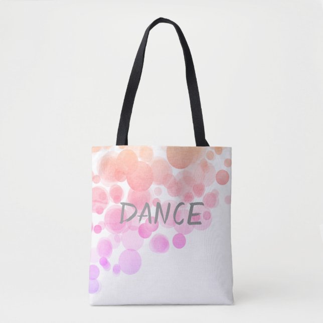 pretty watercolor dance tote bag abstract (Front)