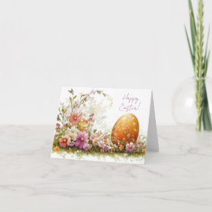 Pretty Watercolor Easter Eggs Holiday Card