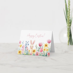 Pretty Watercolor Easter Eggs Holiday Card