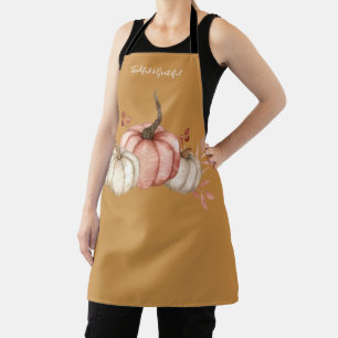 Pretty Watercolor Fall Pumpkins Personalised Apron