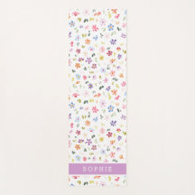 Pretty Watercolor Floral Blooming Custom Name