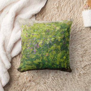 Pretty Watercolor Floral Bush Graphic Art Painting Cushion