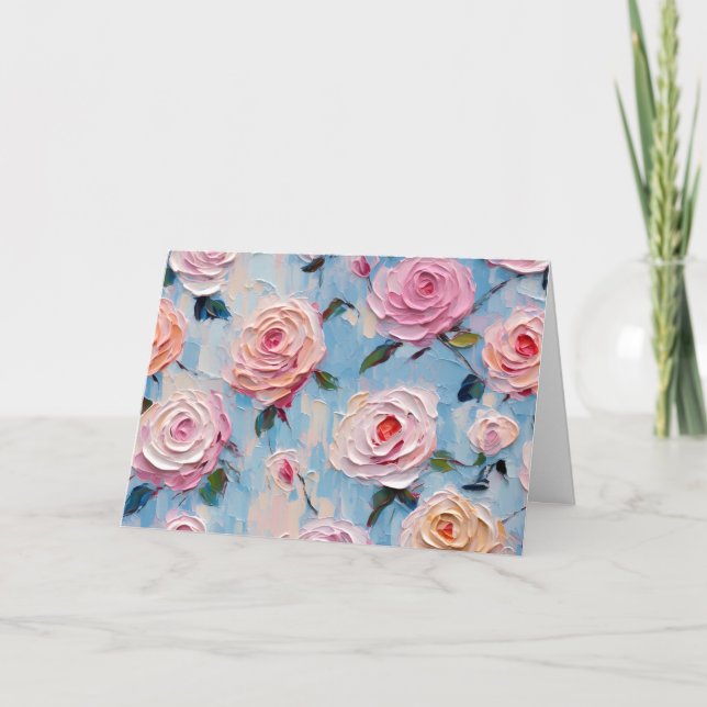 Pretty Watercolor Floral Note Card (Front)