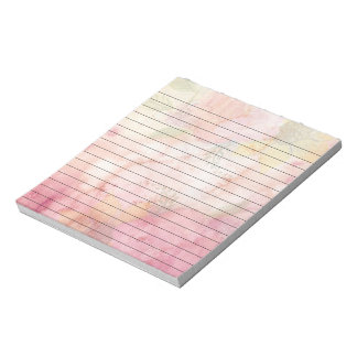Pretty Watercolor Floral Print Notepad