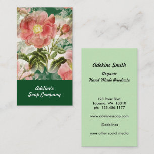 Pretty Watercolor Floral Standard Business Card