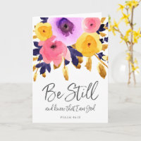 Pretty Watercolor Florals | Scripture Verse Card