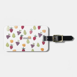 Pretty Watercolor Fruit Luggage Girl’s Tag