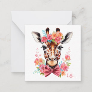 Pretty Watercolor Giraffe Notecards