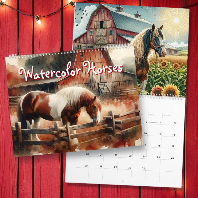 Pretty Watercolor Horses Calendar (Creator Uploaded)