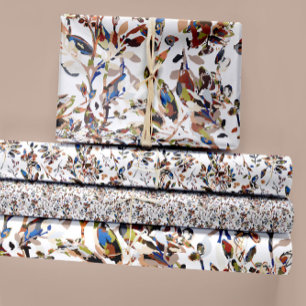 Pretty Watercolor Leaves Berries Elegant Floral Wrapping Paper Sheet