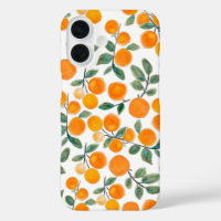 Pretty Watercolor Orange Citrus Botanical Pattern