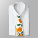 Pretty Watercolor Orange Citrus Botanical Pattern Tie<br><div class="desc">This fun neck tie features a stylish fruit pattern watercolor paintings with oranges and leaves. Great gift idea!</div>