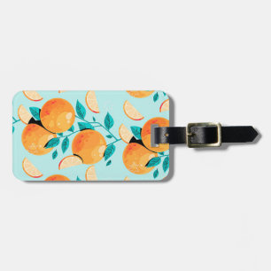Pretty Watercolor Orange Citrus Luggage Tag