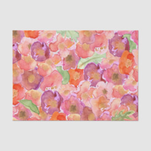 Pretty Watercolor Poppies Tissue Paper
