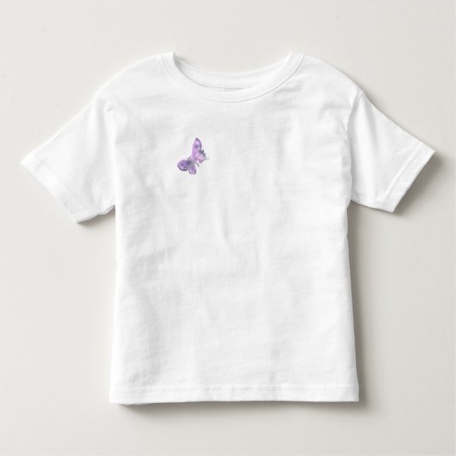 Pretty Watercolour Light Purple Butterflies Toddler T-Shirt (Front)