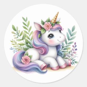Pretty Watercolour Unicorn Stickers