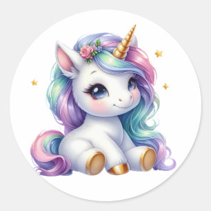 Pretty Watercolour Unicorn Stickers