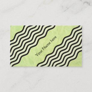 Pretty Waves black white trans. + your back & text Business Card