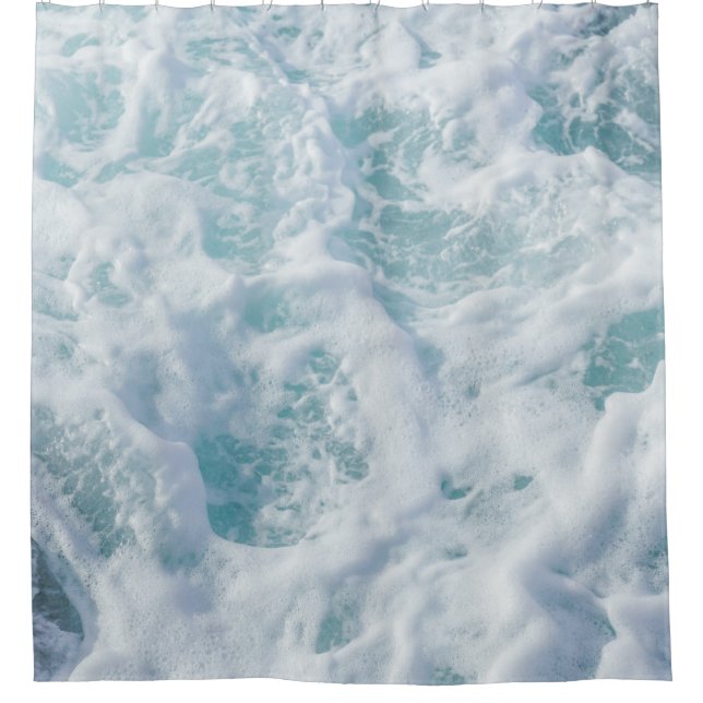 Pretty Waves Foam Shower Curtain (Front)