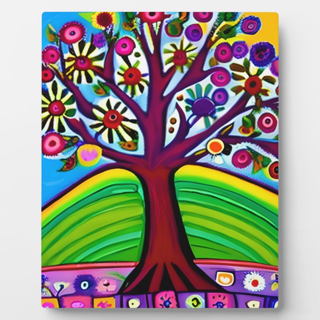 Pretty Whimsical Artwork | AI Generated Art Plaque (Front)