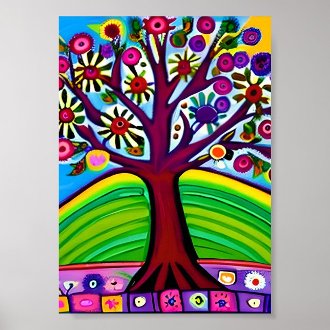 Pretty Whimsical Artwork | AI Generated Art Poster (Front)