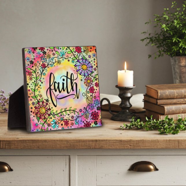 Pretty Whimsical Floral Faith Plaque (Creator Uploaded)