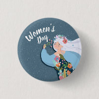 Pretty Whimsical Flower Lady Women's Day