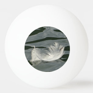 Pretty white feather ping pong ball
