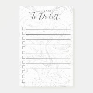 Pretty White Marble Pattern Post-it Notes