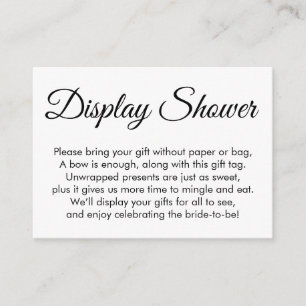 Pretty, White No Wrap Bridal Shower Gift Card