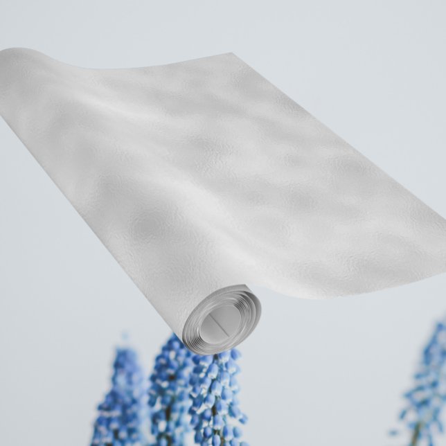 Pretty White Pearl Iridescent Satin Wedding Wrapping Paper (Creator Uploaded)