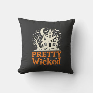 Pretty Wicked Halloween Haunted House_1 Cushion
