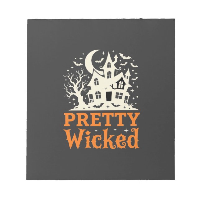 Pretty Wicked Halloween Haunted House_1 Notepad (Front)