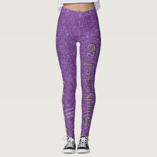 Pretty Wicked Ladies Purple Glitter SR20 Leggings