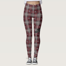 Pretty Wicked "Siren Plaid" Leggings - Merlot