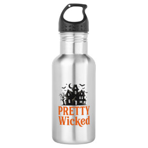Pretty Wicked Vintage Halloween Haunted House Shir 532 Ml Water Bottle