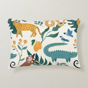 Pretty wild animals and Cheetah for boys Decorative Cushion