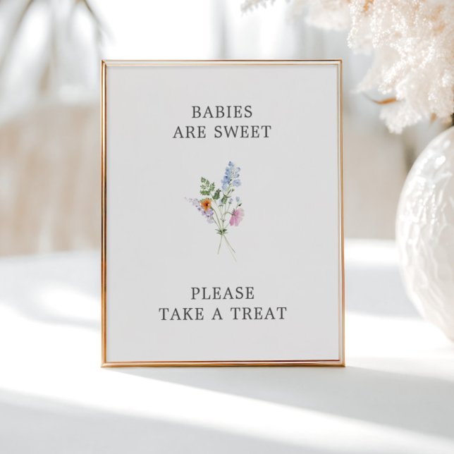 Pretty Wildflower Bouquet Baby Shower Sign (Creator Uploaded)