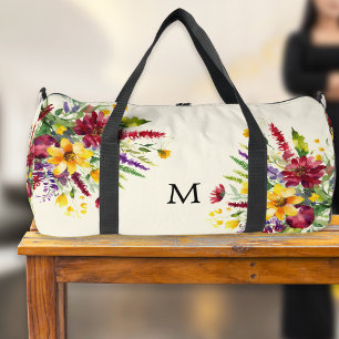 Pretty Wildflower Elegant Floral Nature Flowers Duffle Bag