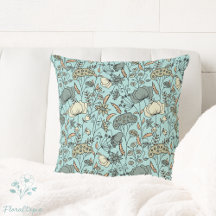 Pretty Wildflower Meadow Pastel Blue Floral Design