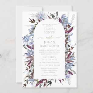 Pretty Wildflower purple blue Invitation