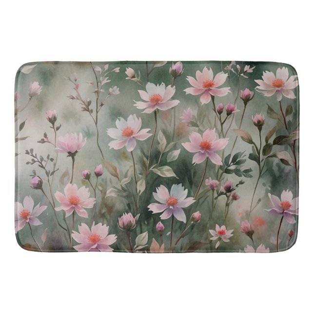 Pretty Wildflowers Bath Mat (Front)