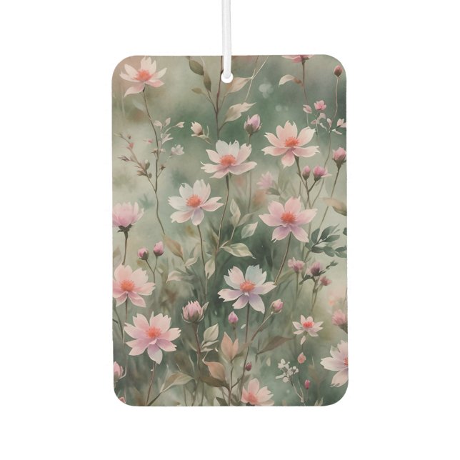 Pretty Wildflowers Car Air Freshener (Front)