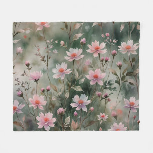 Pretty Wildflowers Fleece Blanket